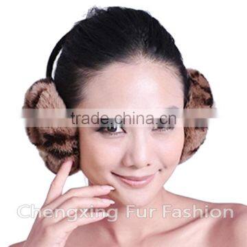 CX-EM-03N Winter Fashion European Pretty Real Rex Rabbit Earmuffs photo-2