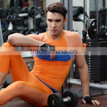 Customize Personal Brand Logo Contrast Color Gym T Shirts for Men