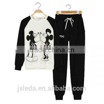 Cute Cartoon Mickey Loose Casual Sweatshirt Hoodies Suit photo-3