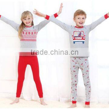 Good Quality Cotton Printed Funny Pajamas Long Sleeve Cute Girls Sleepwear Latest Fashion Model Homewear Clothing Set