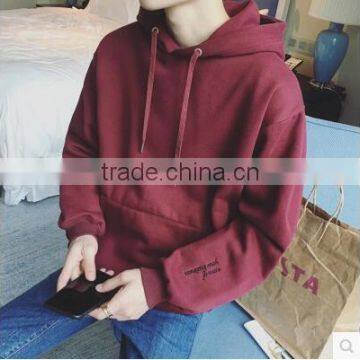 More Letters Han Edition Add Wool Embroidery Hooded Head Set Loose Fleece Jacket photo-2