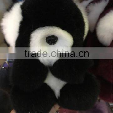 Real Rex Rabbit Fur Keychain Bear Doll Doll Key Chain Charm Golf Bag Pendant Wallet Pom Pom Coon Car Pendant photo-5