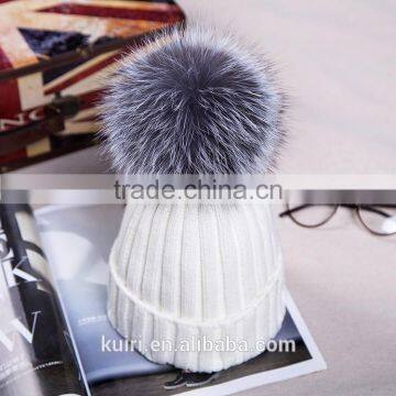 Unisex Soft Knitted Hat Raccoon Fur Ball Lady Skullies & Beanies Women Headgear Men Casual Cap Girl Bonnet Good Gifts photo-4