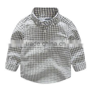 S33458W Baby Shirts Plaid Shirt Boy Child Blouse Cotton Tops Brand Polo Shirts photo-3