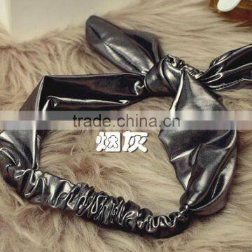 Elastic Headbands,Mental Color Leather Headbands,Ear Headbands photo-4