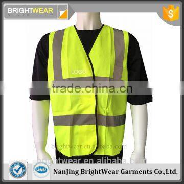 ENISO20471 yellow polyester knitted sew-on tapes reflective vest