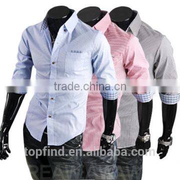 Yiwu Factory Directly Supply Hot Sale 2016 Slim Fit Long Sleeve Three Colors Turkish Cotton Shirt for Men photo-3