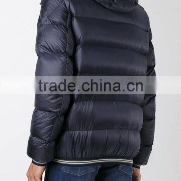 Wholesale Newly Arrived Plain Dyed Dark Blue Down Feather Cotton Padded Coats Made in Vietnam photo-4