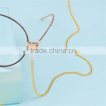 New Fashion Gold Plated White Decorative Eyeglasses Chain Holder photo-2