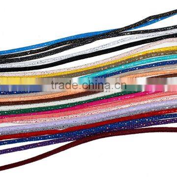 Purple Glitter Round PU Leather Rope for Decorations photo-2