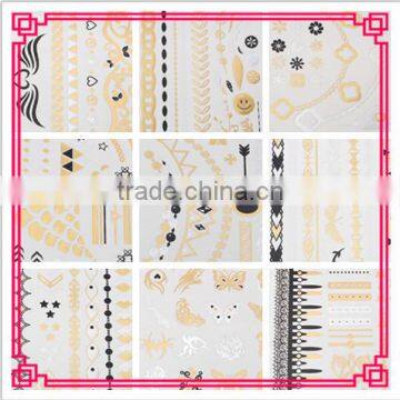 Hot Sale Triangle Pattern Metallicluster Waterproof Temporary Tattoo Stickers photo-2