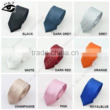18 Colors Grid Tie Pure Color Neck Tie For Students Skinny Ties photo-3