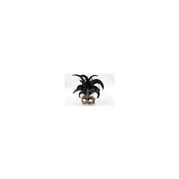 Masquerade Ball Venetian Masks Carnival In Black Hand Made For Women