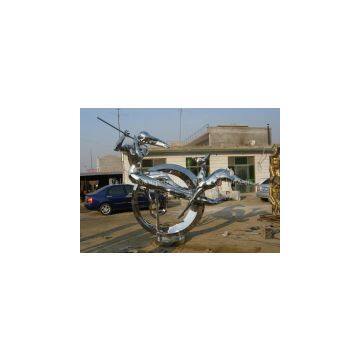 Modern Abstract Stainless steel Figure Sculpture for urban decoration