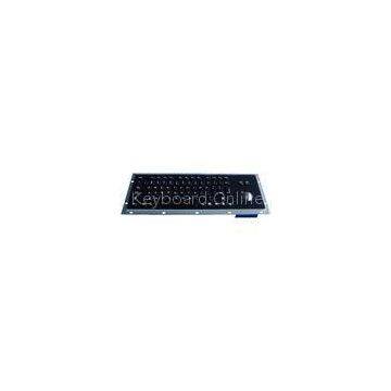 IP65 dynamic industrial black metal keyboard with trackball, function keys