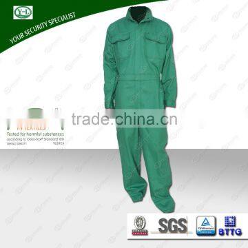 low formaldehyde 10.5 OZ cotton/polyester for garment used for protective workwear green antistatic bodywarmer