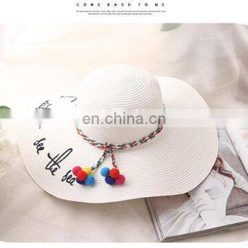 Parrel Truck Parent-Offspring Straw Hat Large Eaves Sunscreen Beach Hat photo-4