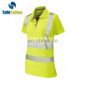reflective new design ladies collect waist t-shirt