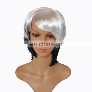 MPW-0014 carnival halloween Short black and white party evil witch wig