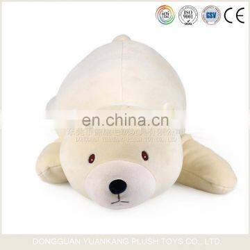 Cute stuffed polar bear shape plush animal neck soft pillow