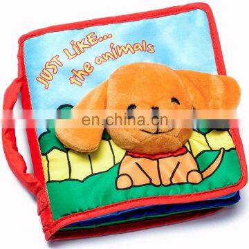 SOFT BOOK TOY BABIES Fabric Activity Crinkle Cloth Handmade Educational