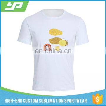Custom fashion comfortable short sleeve print 95 bamboo 5 spandex blank t shirt