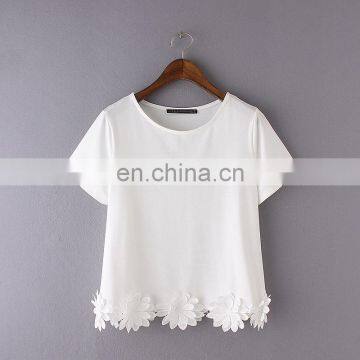 2017 Beautiful Western O- Neck For Ladies T Shirt Sun Flower t Shirt Overseas T Shirt photo-3