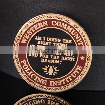 Custom High Quality lettering Gold Challenge Coin