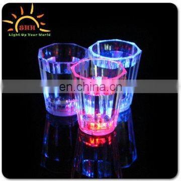 Liquid activated blinky light up drinking glass