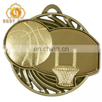 Factory Custom Produce Zinc Alloy Basketball Medal