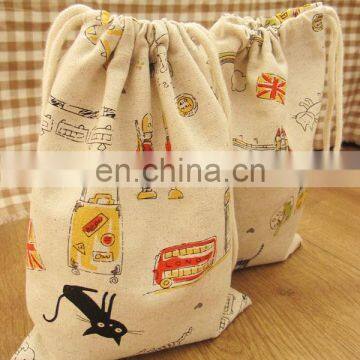 cheap cotton net shopping drawstring bags