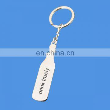 custom metal wine bottle keychain