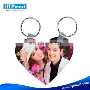 High Quality MDF Lovers Sublimation Combination Keychain