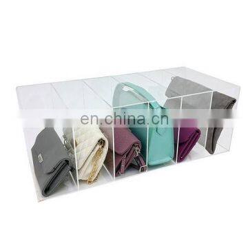 Deluxe Large Acrylic 6 Slot Purse/Handbag storage bag Organizer