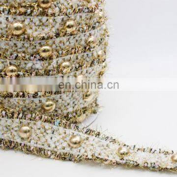 Hit157 2.5cm New and Hotselling Beaded Ribbon Trimming Lace for Clothes photo-2