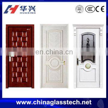 Customized Euro aluminium frame modern wooden door with glass