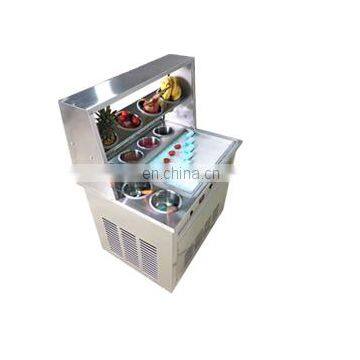 Quality Single Optional Double 2 Round Pan Stir Fry Thai Ice Roll Cold Plate Ice Cream Roll Fried Ice Cream Machine For Sale photo-4
