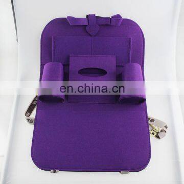 Factory Sell 6 Pockets Felt Car Seat Back Storage Bag With Customized Logo photo-3