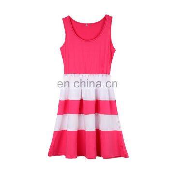 Family Matching Black White Striped Patchwork Dresses Kids Parent Child Outfits Mother and Daughter (this Link for MOM) photo-4