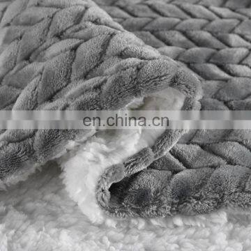 Hot Sale Wholesale Thick Double Flannel Sherpa Lambskin Blanket photo-7