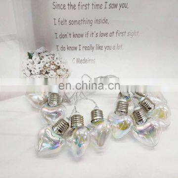 Hot Selling Plastic Heart Shape 10 LED String Light For Valentine Wedding Home Decoration photo-5