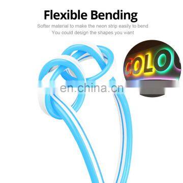 5m 6 X 12mm DC12V 2835 Flexible Led Striped Neon Ribbon Lights Silicone Tape IP67 Waterproof Red Green Blue White Pink photo-4