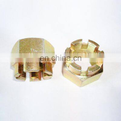 DIN 935 Carbon Steel Grade 8 Yellow Zinc Hexagon SlottednutM10 M12 photo-3