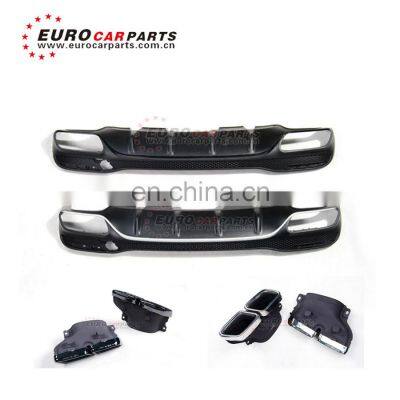 GLE Class W166 GLE63 Rear Diffuser for GLE320 GLE400 to GLE63 Style Rear Spoiler With Muffler Tips Exhaust Pipes photo-3