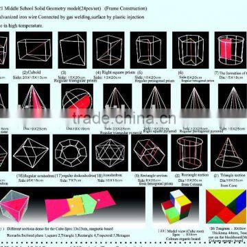 Middle school metal Geometry Models set 24pcs