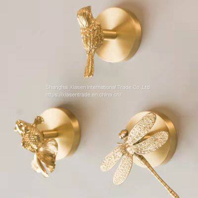 Европейский старинный латунный креативный крючок