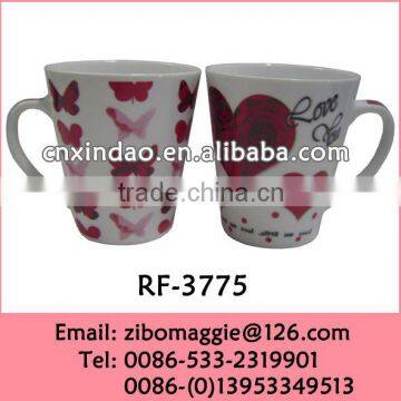 Professional 12oz Zibo Made Hot Sale Wholesale Customized Ceramic Water Cup with Good Quality for Gift