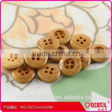 Burned Rim Small Size Holes Square Wooden Shirts Skirt Knitwear Button photo-5