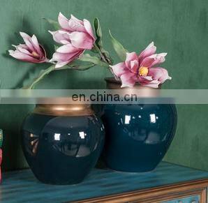 High Quality Drak Green Big and Small Different Size Ceramic Porcelain Vase photo-3