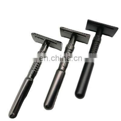 High Quality Closed Comb Black Stainless Steel Portable Safety Razor photo-5